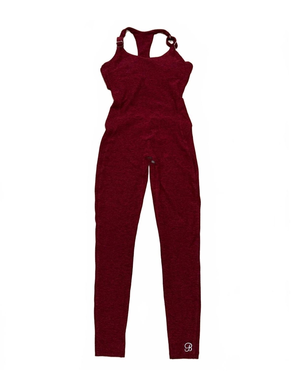 Bombshell Sportswear Red Maroon Racerback One-Piece Jumpsuit Bodysuit | Size XS